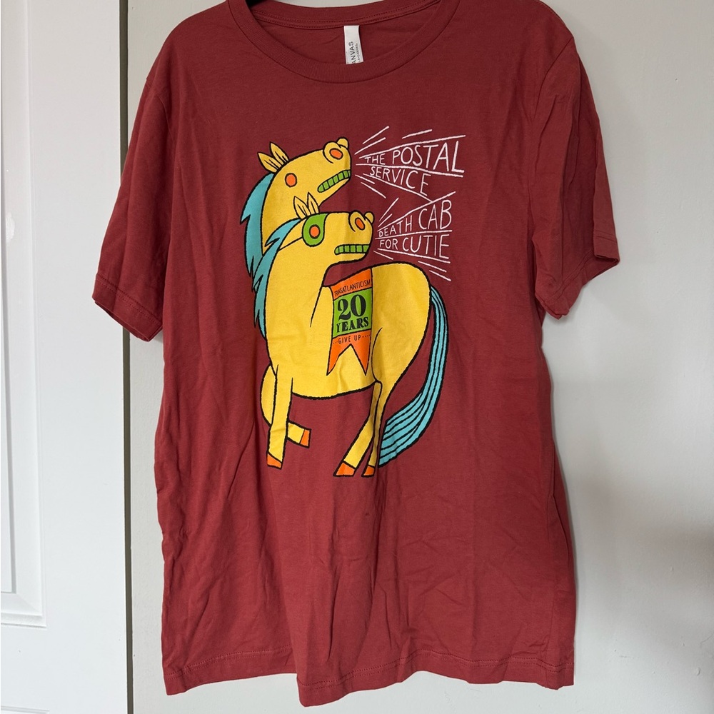 The Postal Service x Death Cab For Cutie Tour 20 Years, Red T-Shirt, Size L